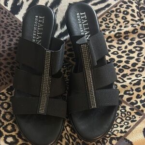 Italian Shoemakers Black Sandals